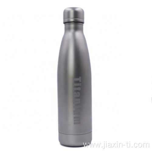 Double Wall Cola Shape Hiking Vacuum Titanium Bottle